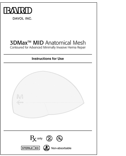 3DMax Mid Anatomical Mesh IFU