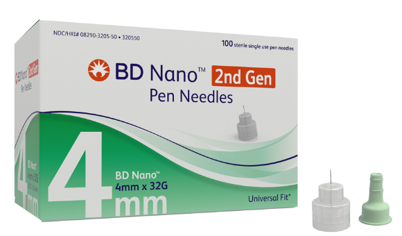 BD - Diabetes Care  BD Nano™ 2nd Gen 4mm Pen Needles